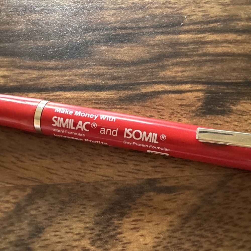 VTG 1986 Similac Isomil Salesman Advertising Pen With Pull Out Sales Brochure - Picture 4 of 6